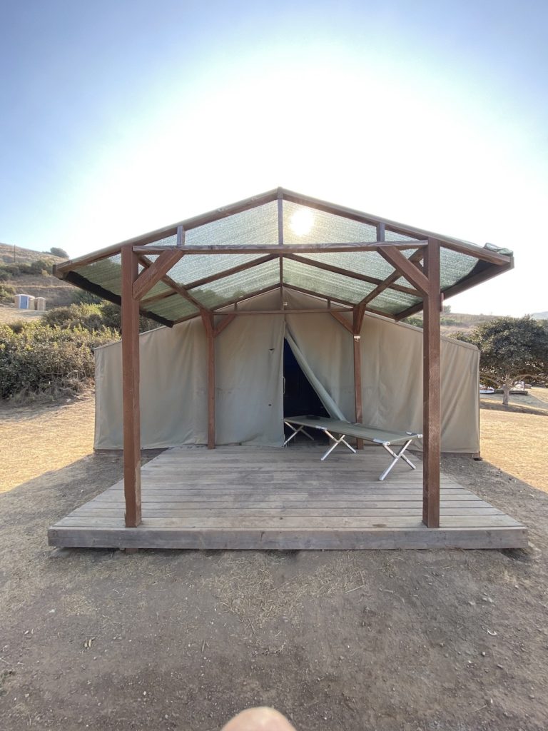 Catalina Two Harbors camping option in a tent cabin