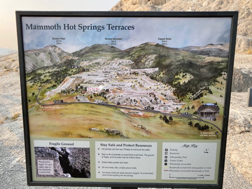 Mammoth Hot Springs Yellowstone Map