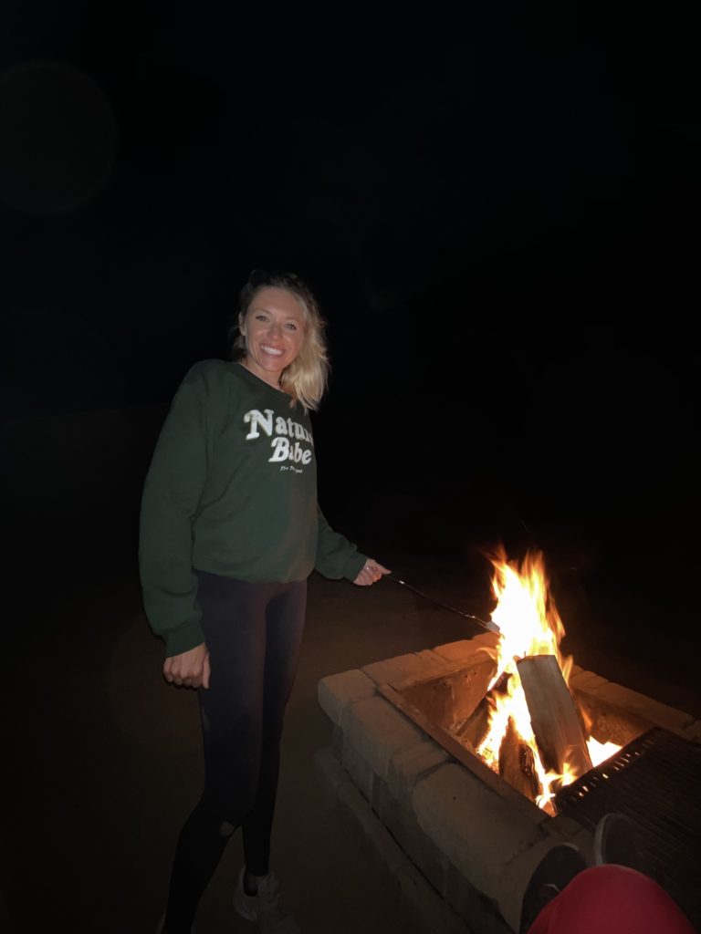 Have a bonfire when camping at Two Harbors 